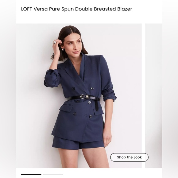 LOFT Versa Pure Spun Double Breasted Blazer - Picture 1 of 5
